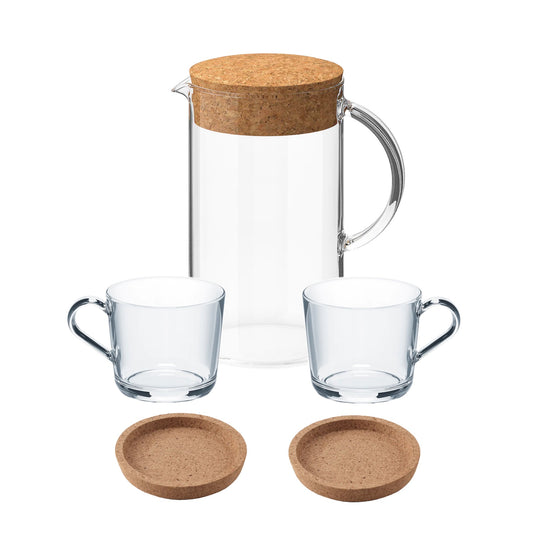 IKEA 365+ Jug set, clear glass/coaster, 1.5 l/36 cl