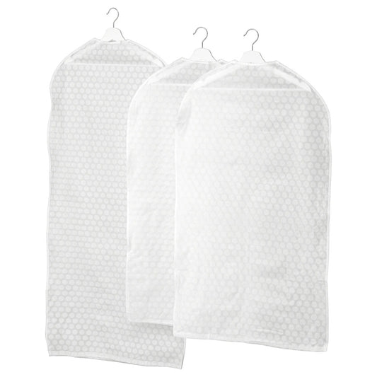 PLURING Clothes cover, set of 3, transparent whit