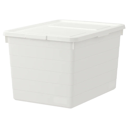 SOCKERBIT Box with lid, white38x51x30 cm