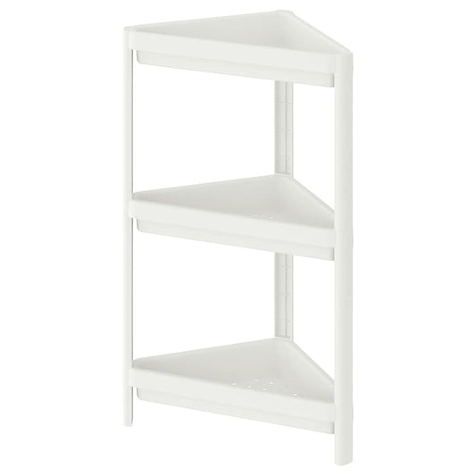 IKEA VESKEN Corner shelf unit, white, 33x33x71 cm