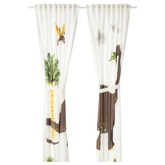 JATTELIK dinasour curtain pair 120x50cm
