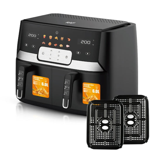RAF Air Fryer, 12L, 46x42x35 cm, stainless steel, 1700W+1700W