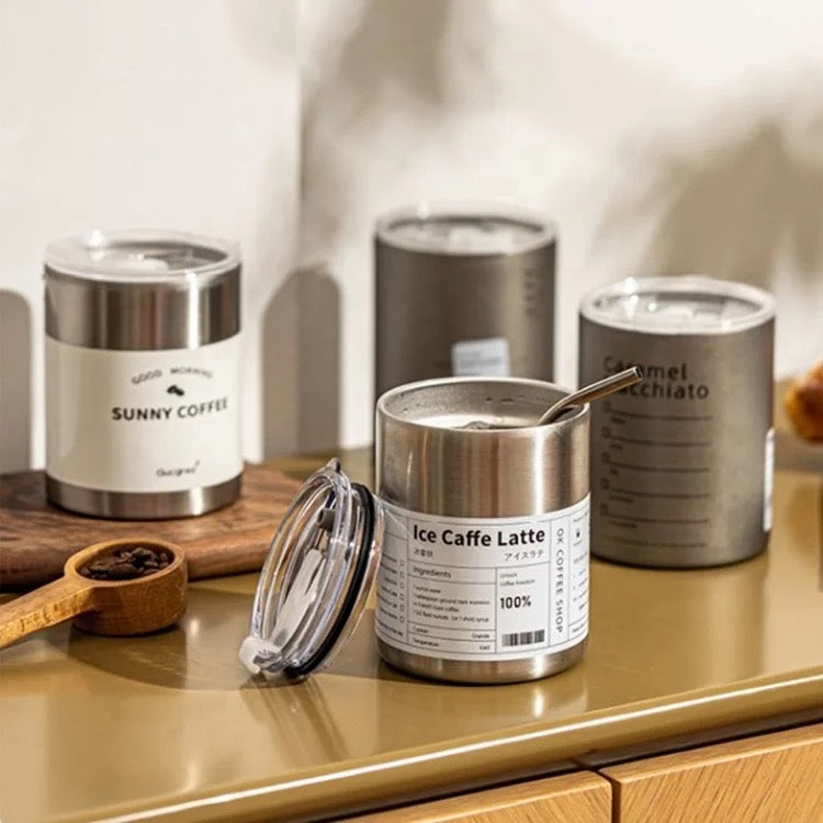 KOŠUÏ Portable Coffee Mug, Stainless Steel