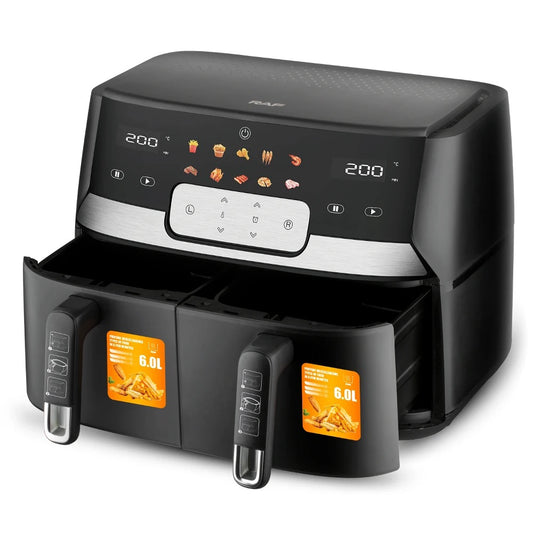RAF Air Fryer, 12L, 46x42x35 cm, stainless steel, 1700W+1700W
