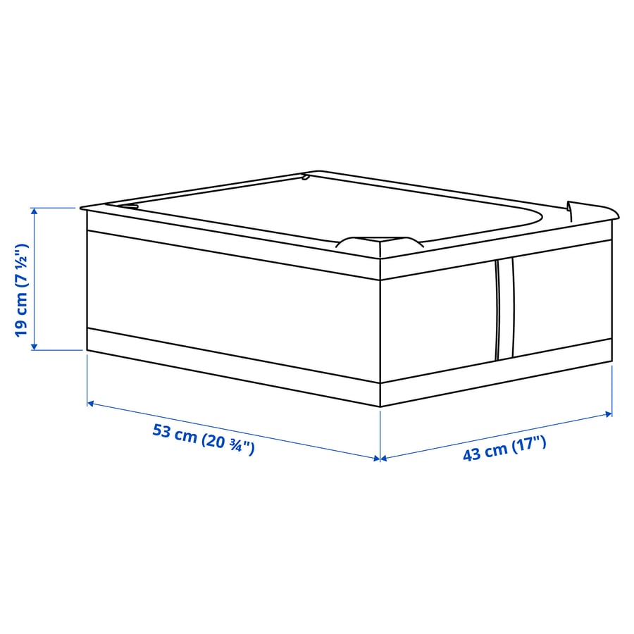 SKUBB Storage case, white, 43x53x19cm