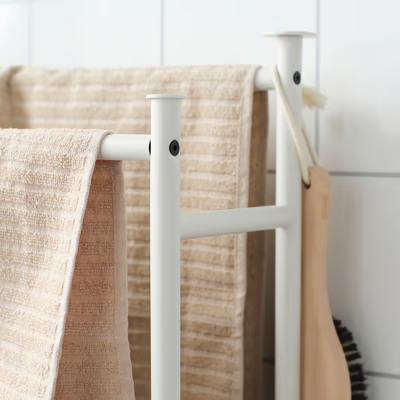 ENUDDEN Towel stand with 2 rails, 47x85, white