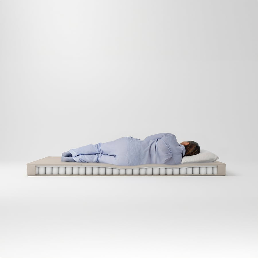 [Pre-order] VANNAREID Pocket sprung mattress, extra firm/beige, 80x200 cm