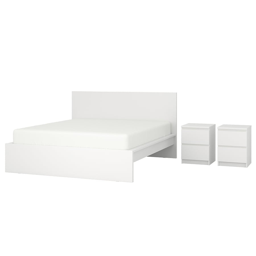 MALM Bedroom furniture, set of 3, white, 150x200 cm [PREORDER]