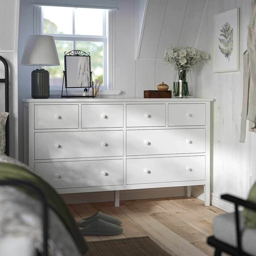GULLABERG
Chest of 8 drawers, grey/anchor/unlock-function, 168x48x100 cm [PREORDER]