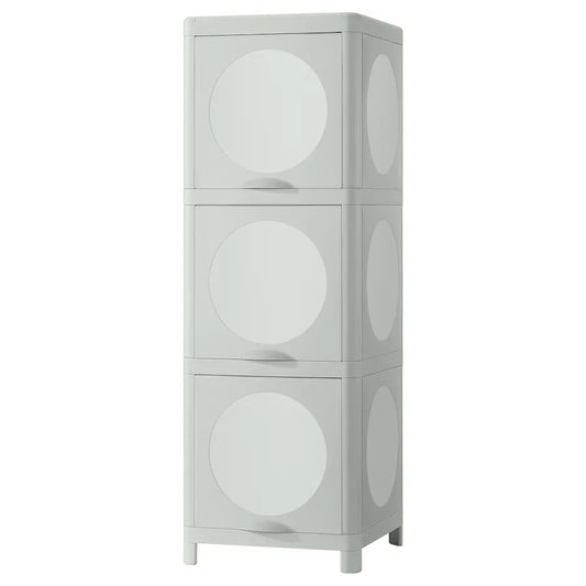 IKEA IVOSJON Cabinet with doors, green, 33x34x99 cm