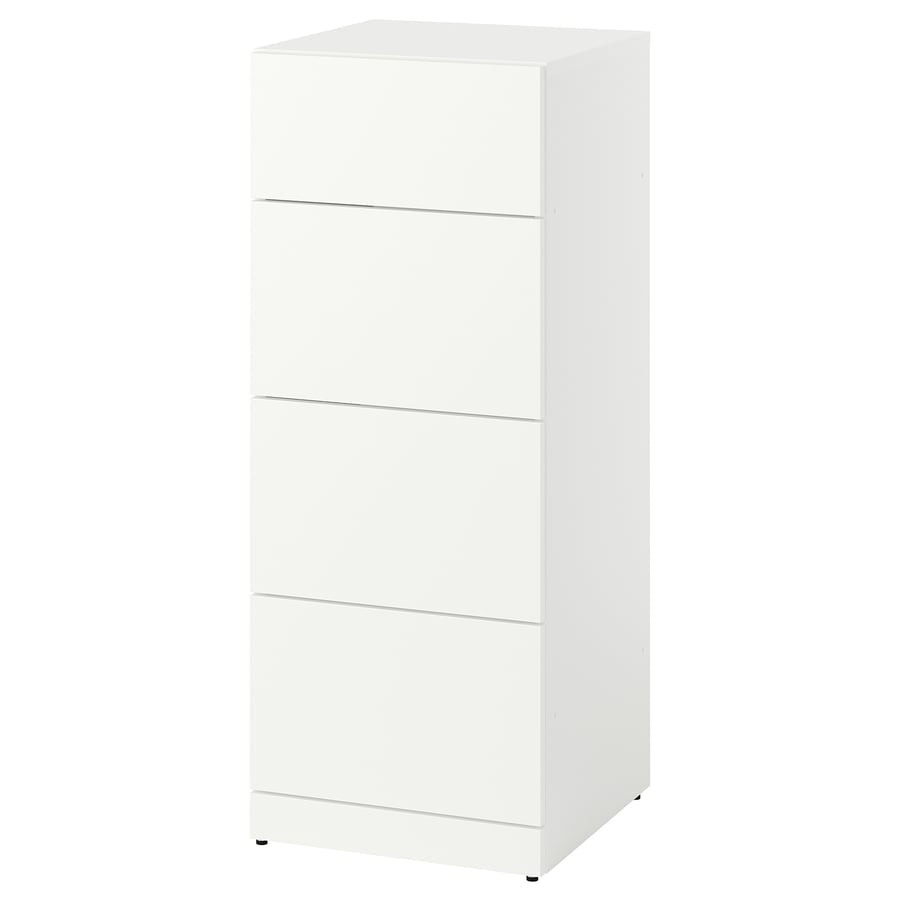 [PRE-ORDER] LASTARE Chest of 4 drawers, white, 40x42x100 cm