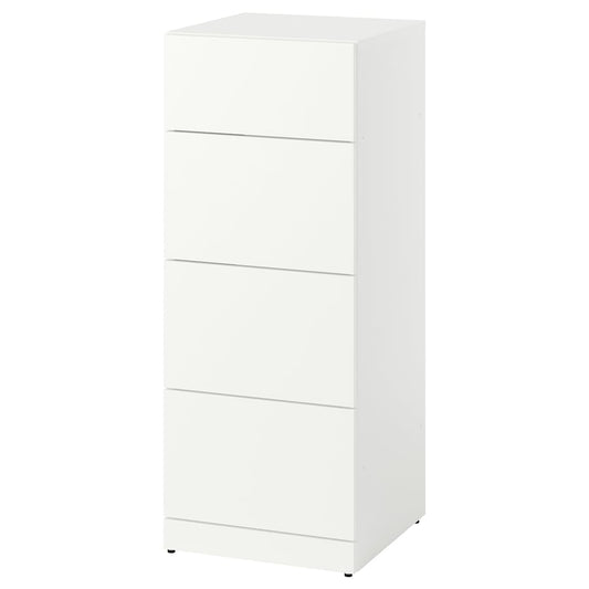 [PRE-ORDER] LASTARE Chest of 4 drawers, white, 40x42x100 cm