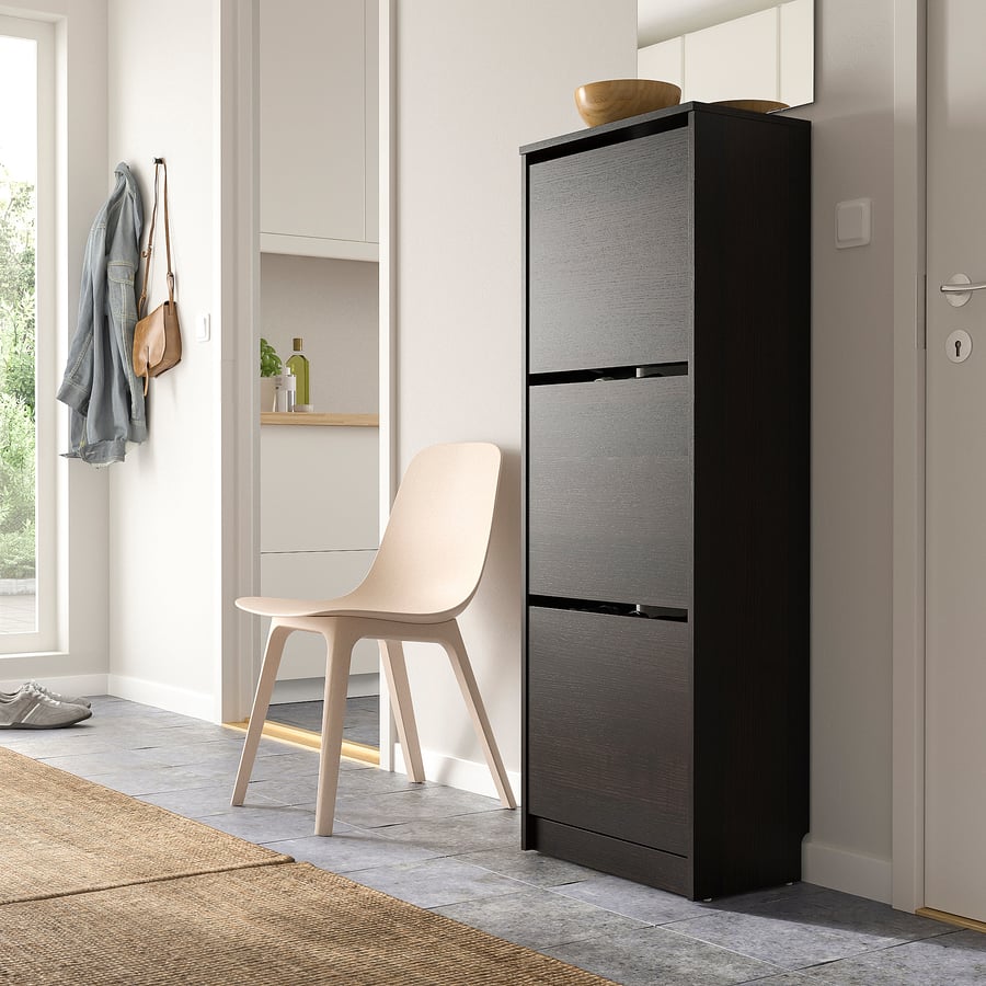 [Pre-order] BISSA Shoe cabinet with 3 compartments, 49x28x135 cm