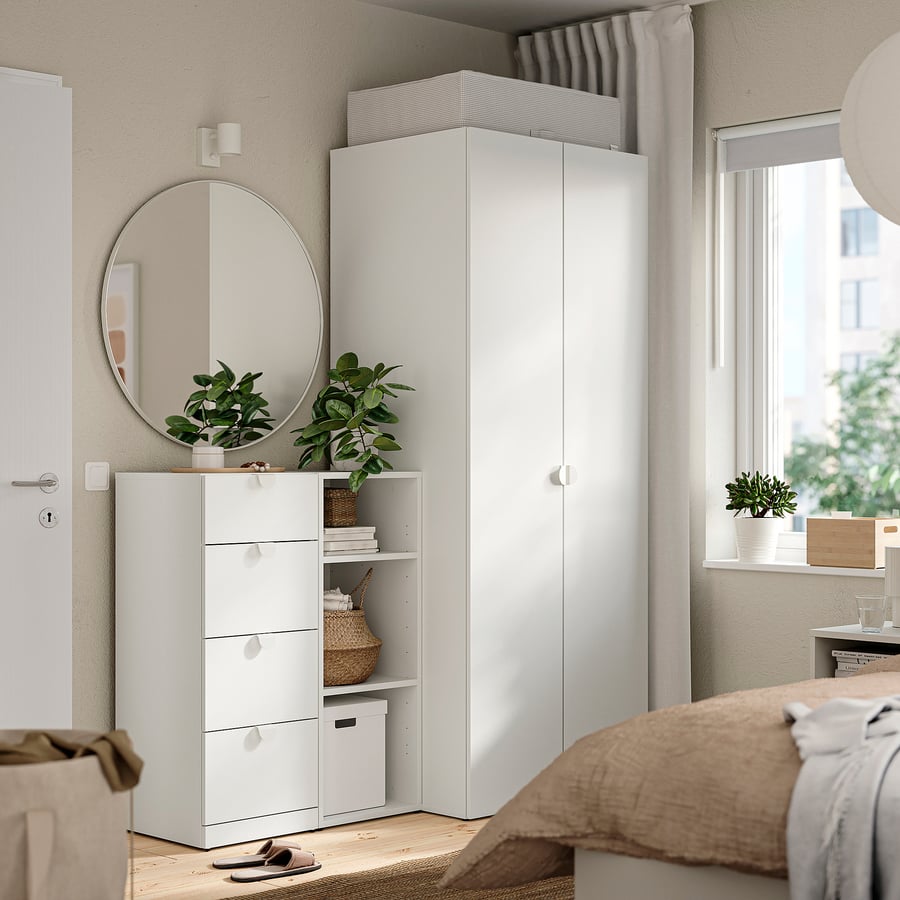 [PRE-ORDER] LASTARE Chest of 4 drawers, white, 40x42x100 cm
