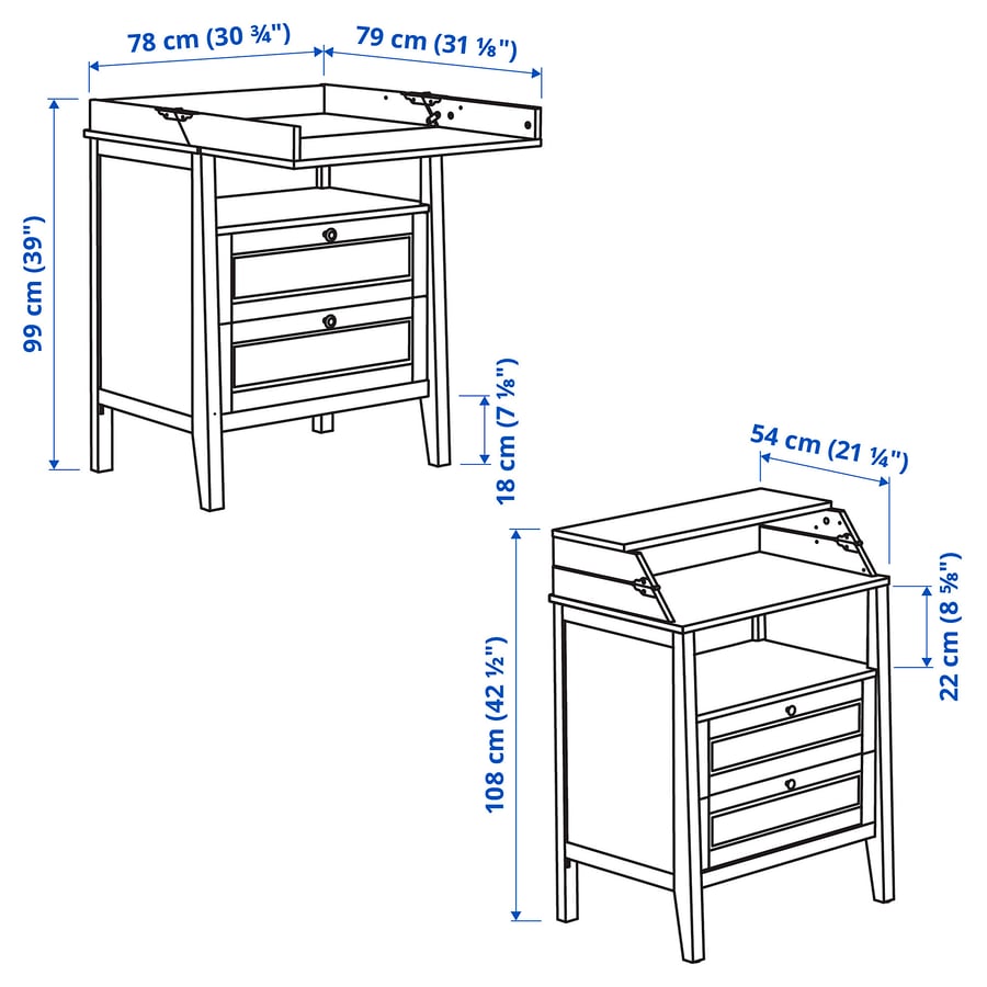 [PRE-ORDER] SUNDVIK Changing table/chest of drawers, white