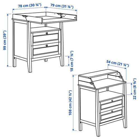 [PRE-ORDER] SUNDVIK Changing table/chest of drawers, white