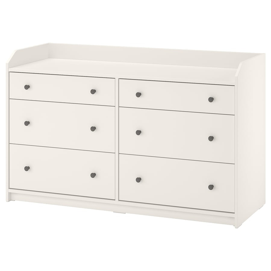 HAUGA
Chest of 6 drawers, beige, 138x46x84 cm [PREORDER]