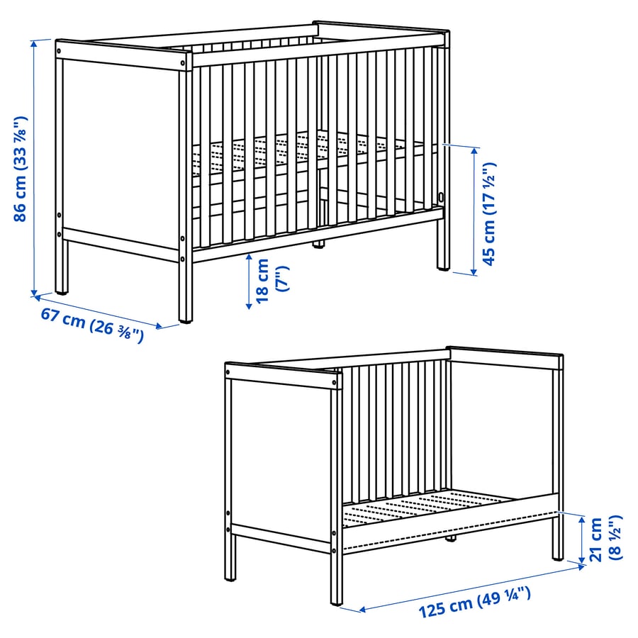[PRE-ORDER] SUNDVIK Cot, white, 60x120 cm