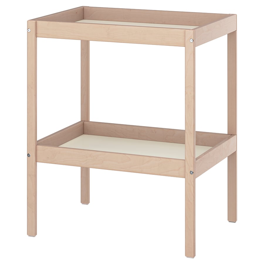 [PRE-ORDER] SNIGLAR Changing table, birch/white, 72x53 cm