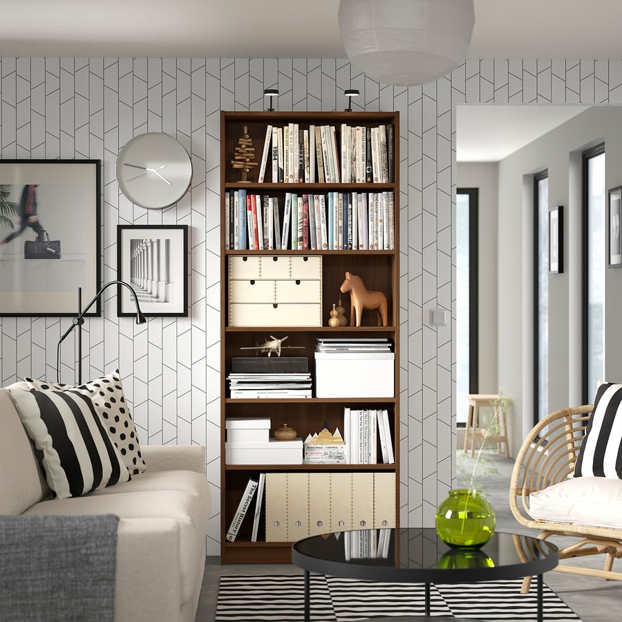 [PRE-ORDER] BILLY Bookcase, brown walnut effect, 80x28x202 cm