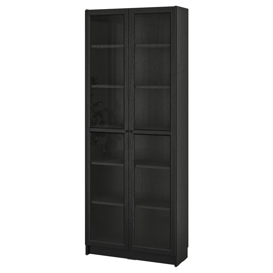 [PRE-ORDER] BILLY / OXBERG Bookcase with glass doors, 80x30x202 cm
