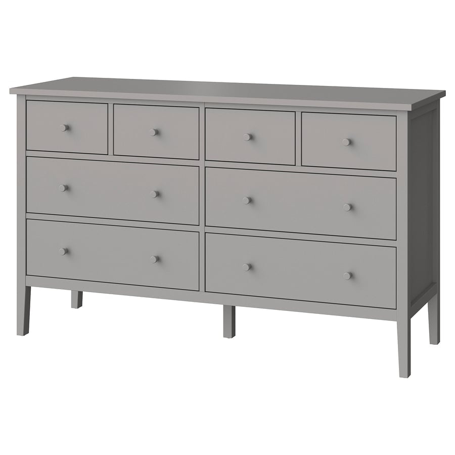 GULLABERG
Chest of 8 drawers, grey/anchor/unlock-function, 168x48x100 cm [PREORDER]