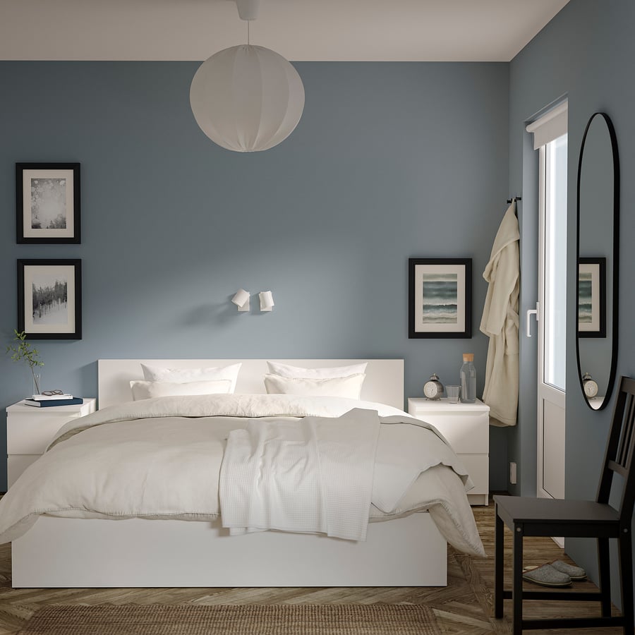 MALM Bedroom furniture, set of 3, white, 150x200 cm [PREORDER]