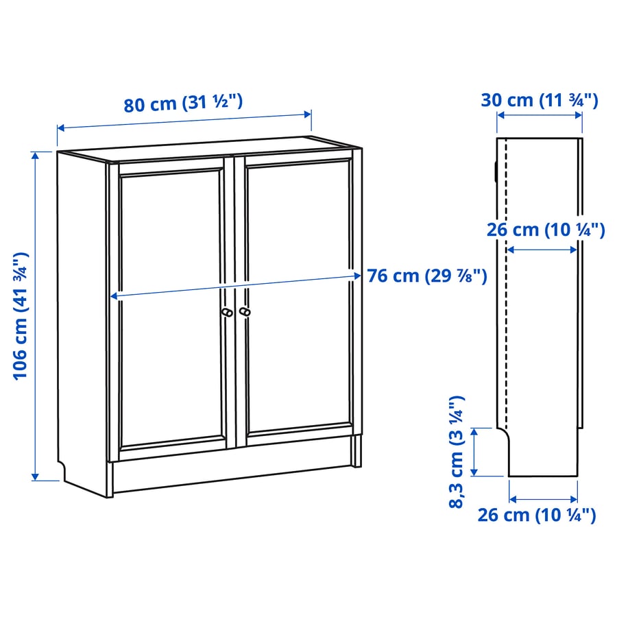 [PRE-ORDER] BILLY / OXBERG Bookcase with doors