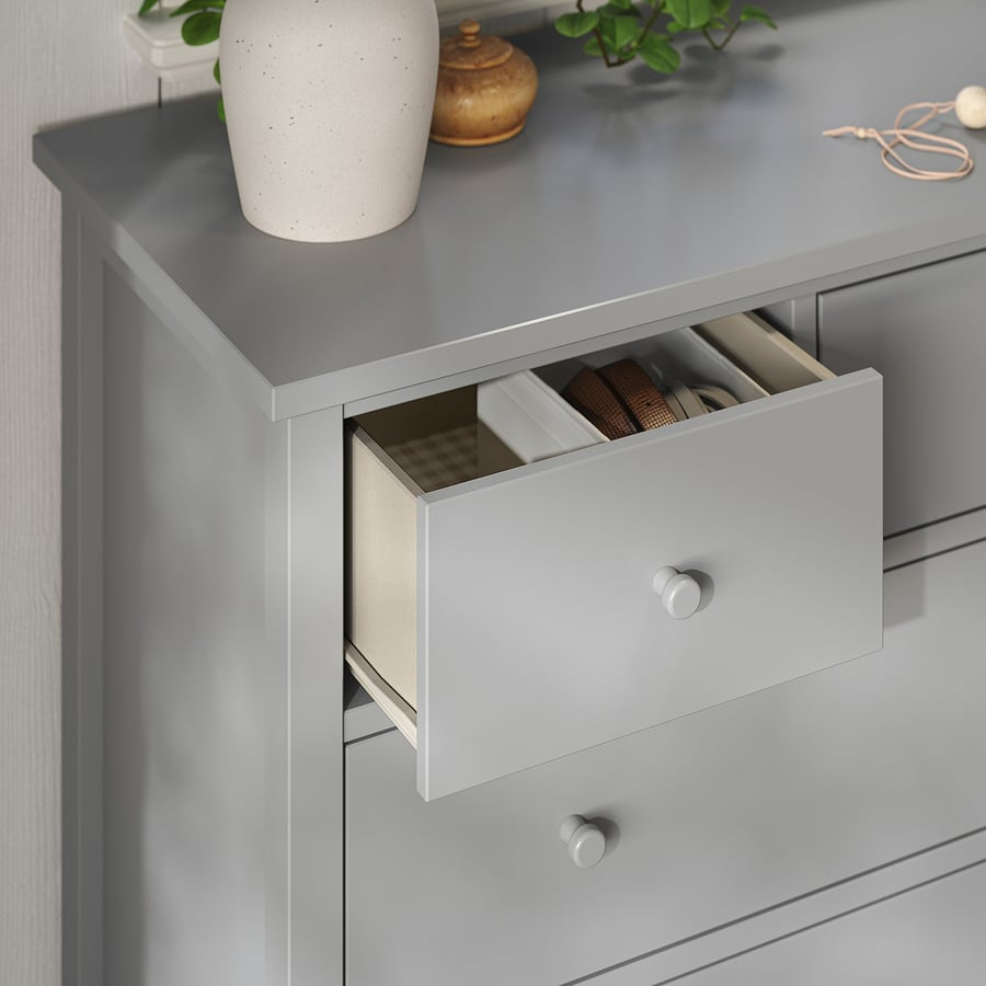 GULLABERG
Chest of 8 drawers, grey/anchor/unlock-function, 168x48x100 cm [PREORDER]