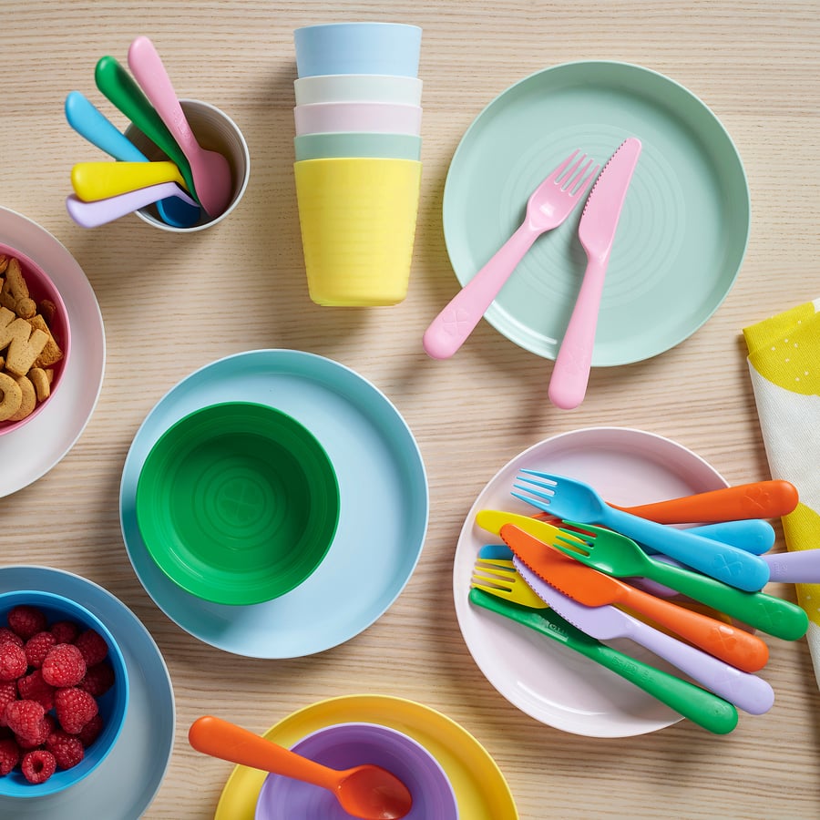 KALAS Kids cutlery, mixed colours/seasonal edition