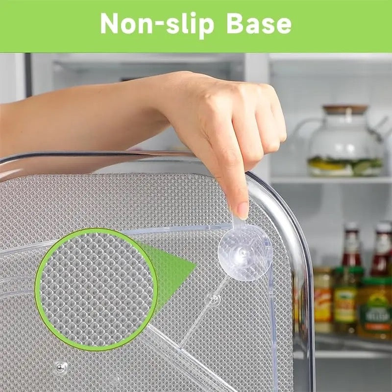 RANGÍN Clear Turntable Fridge Organiser, 39.8 x 29.8 cm