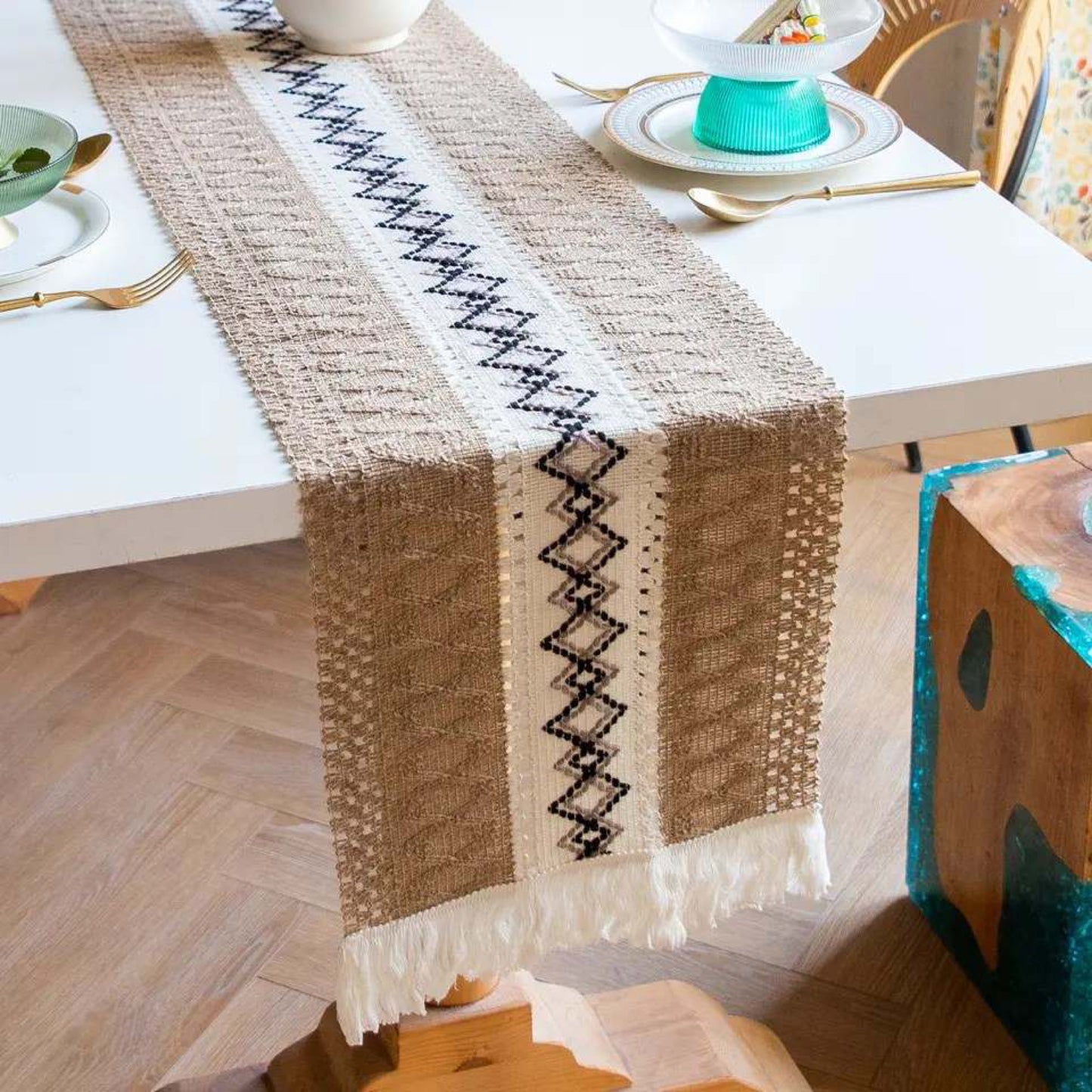 KÜTILAPAM jute table runner, 180x30cm