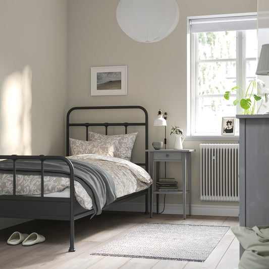 [PRE-ORDER] STJÄRNÖ Bed frame, anthracite/Luröy, 90x200 cm