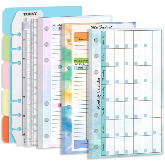 STĒDE planner A6 Holes loose-leaf notebook paper, 164 pages, index sticker, ruler, divider & binder pocket