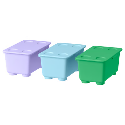 Glis box with lid, green lilac/ blue, 17x10cm