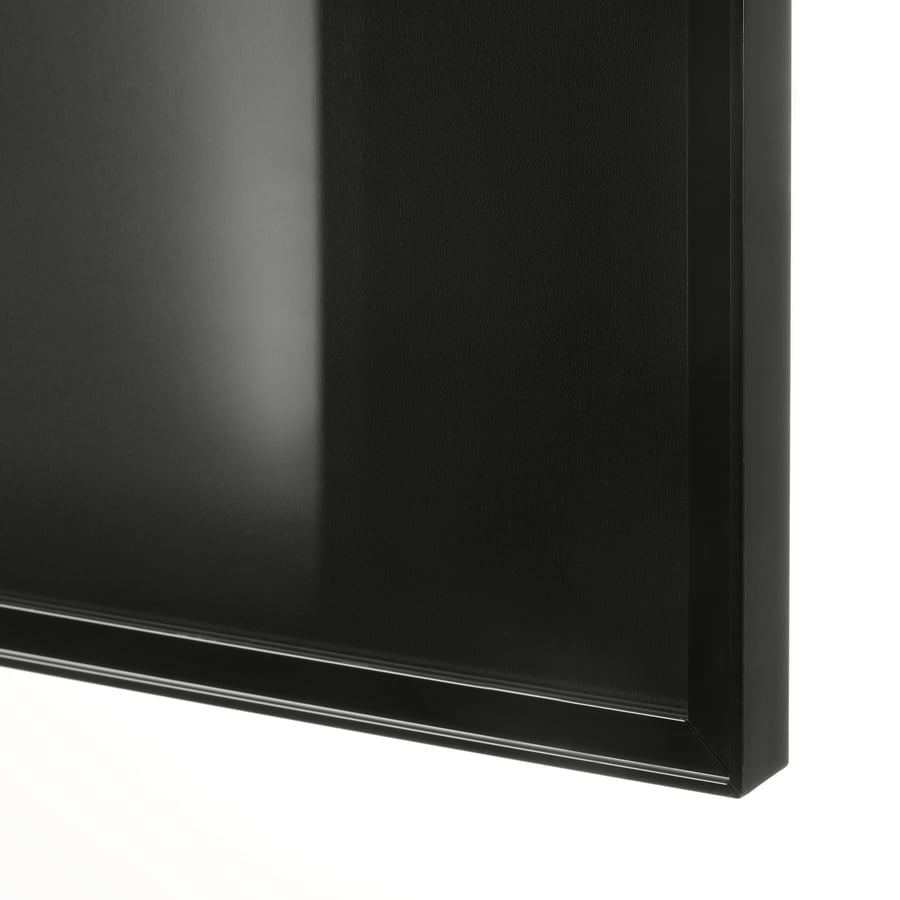 HOGBO glass door, black, 40x192cm