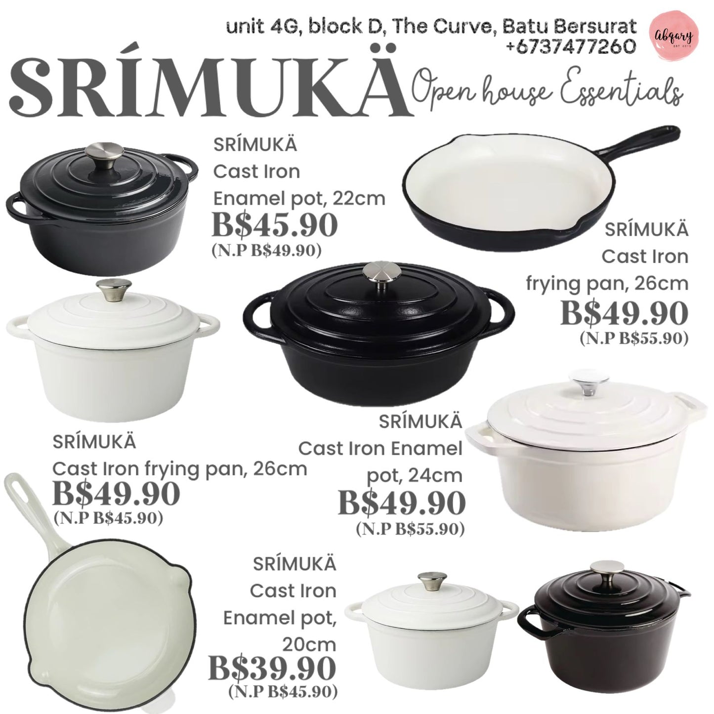 SRÍMUKÄ Cast Iron Enamel pot