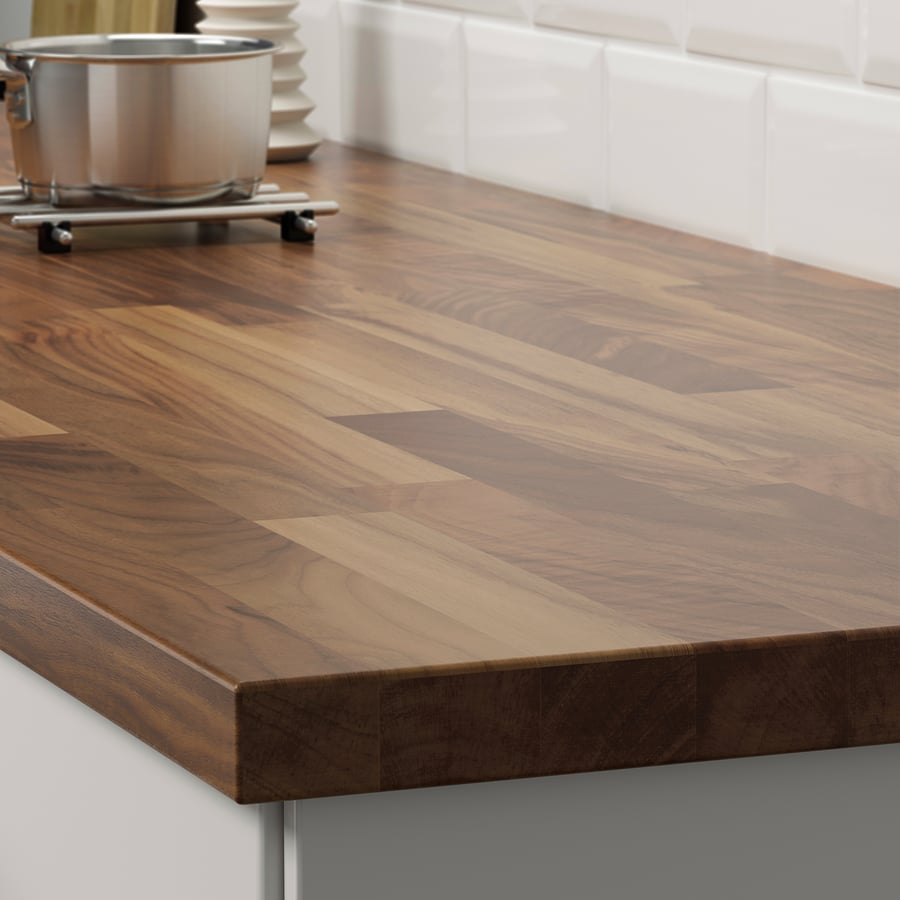 KARLBY Worktop, walnut / veneer, 186x3.8cm