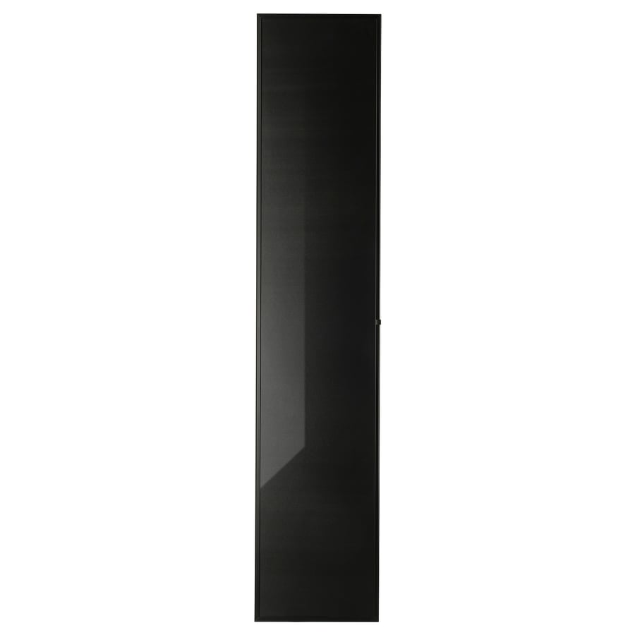 HOGBO glass door, black, 40x192cm