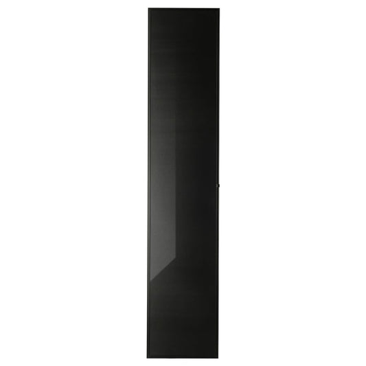 HOGBO glass door, black, 40x192cm