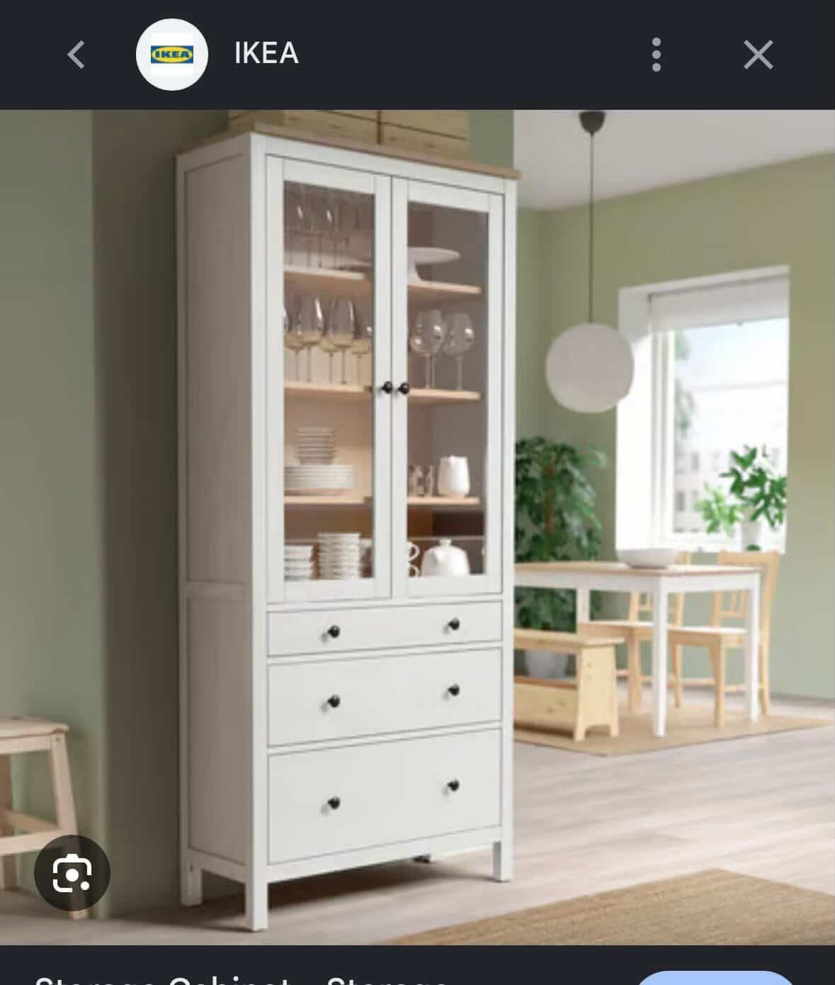 [PRE-ORDER] HEMNES Glass-door cabinet with 3 drawers, 90x198 cm