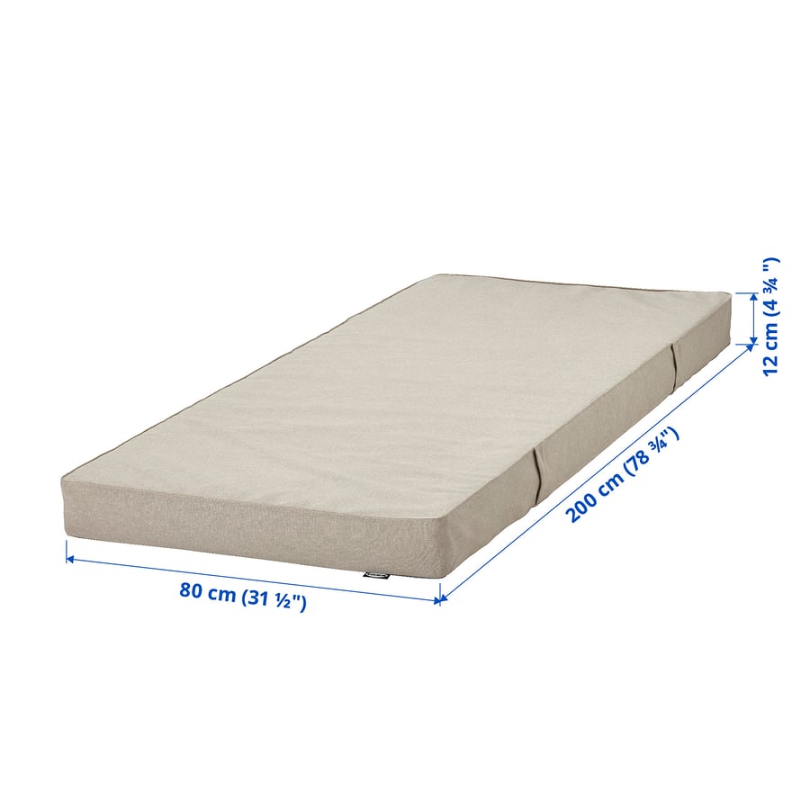 [Pre-order] VANNAREID Pocket sprung mattress, extra firm/beige, 80x200 cm