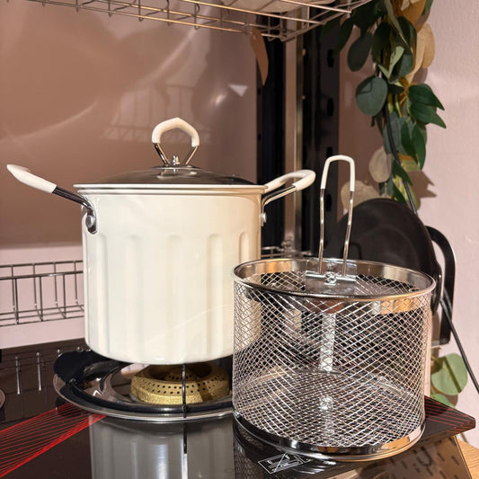 SELÚRÚT Deep Fryer Pot with Strainer, 3L