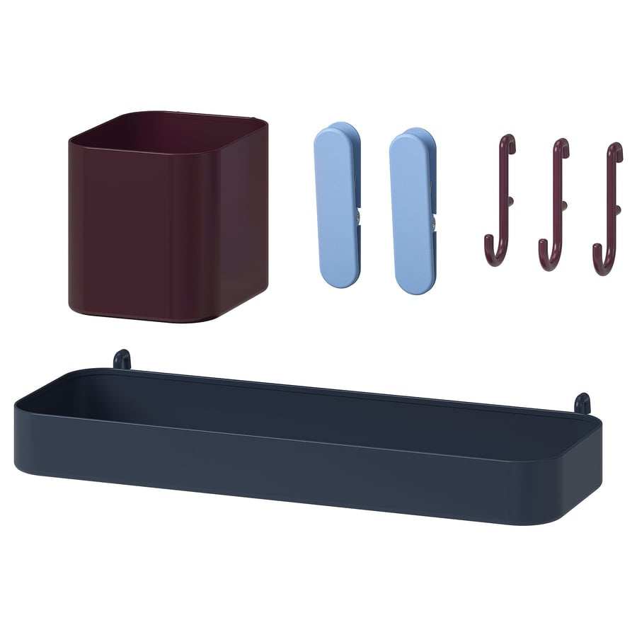 SKÅDIS
7-piece accessories set, multicolour