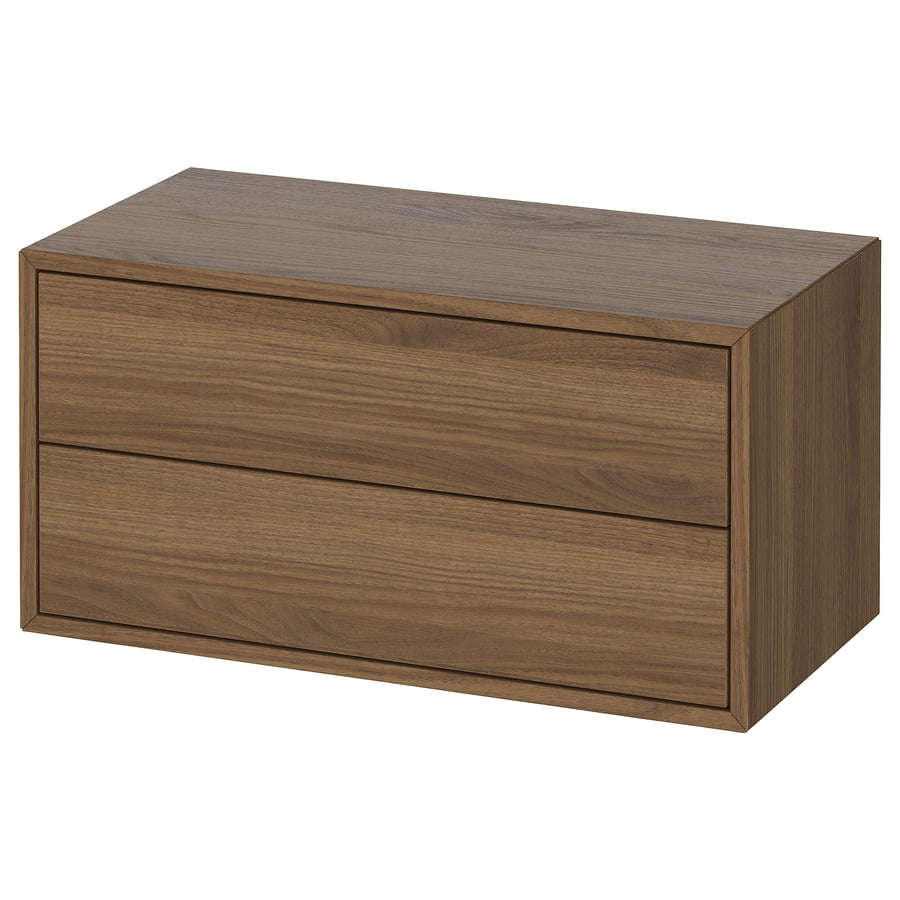 [PRE-ORDER] EKET Cabinet with 2 drawers, brown walnut effect, 70x35x35 cm