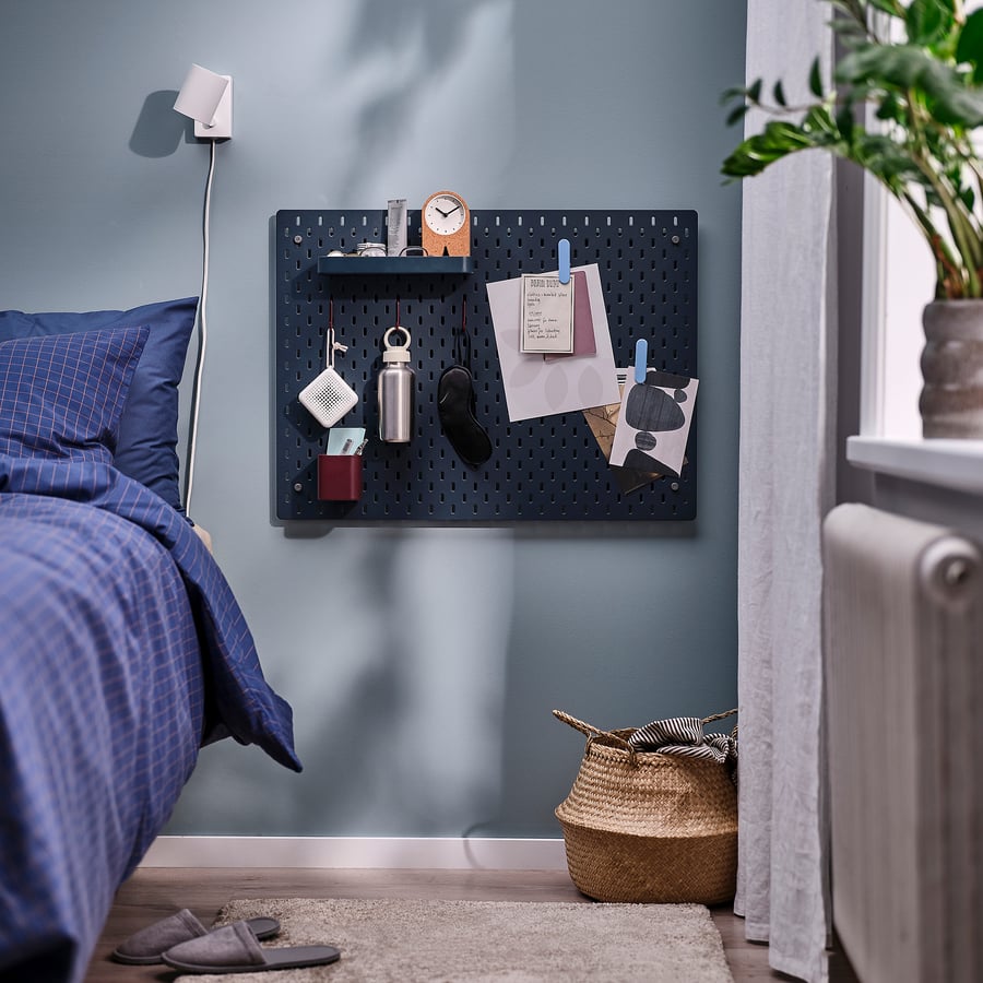 [PRE-ORDER] SKÅDIS Pegboard, double sided/dark grey-blue dark lilac-red