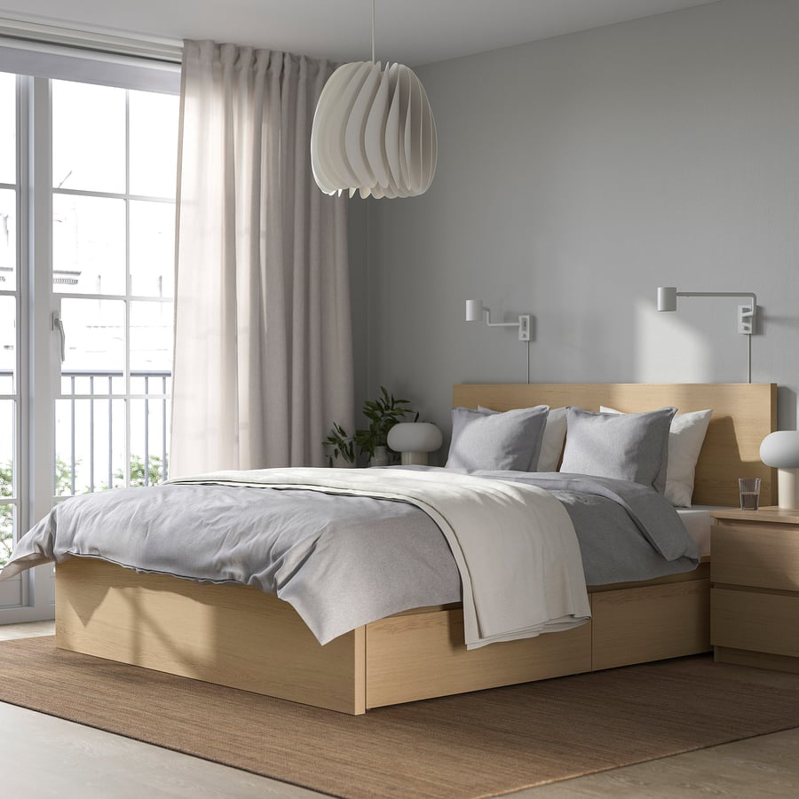 MALM Bedframe w/ 2 storage boxes, 150x200cm [PREORDER]