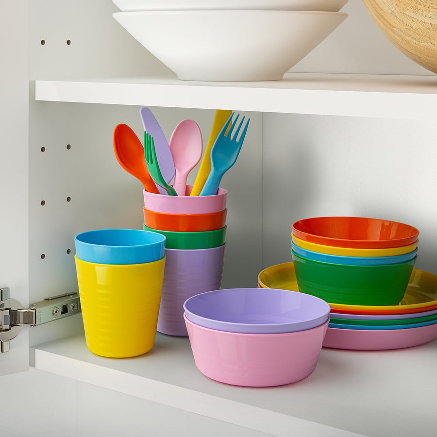 KALAS Kids cutlery, mixed colours/seasonal edition