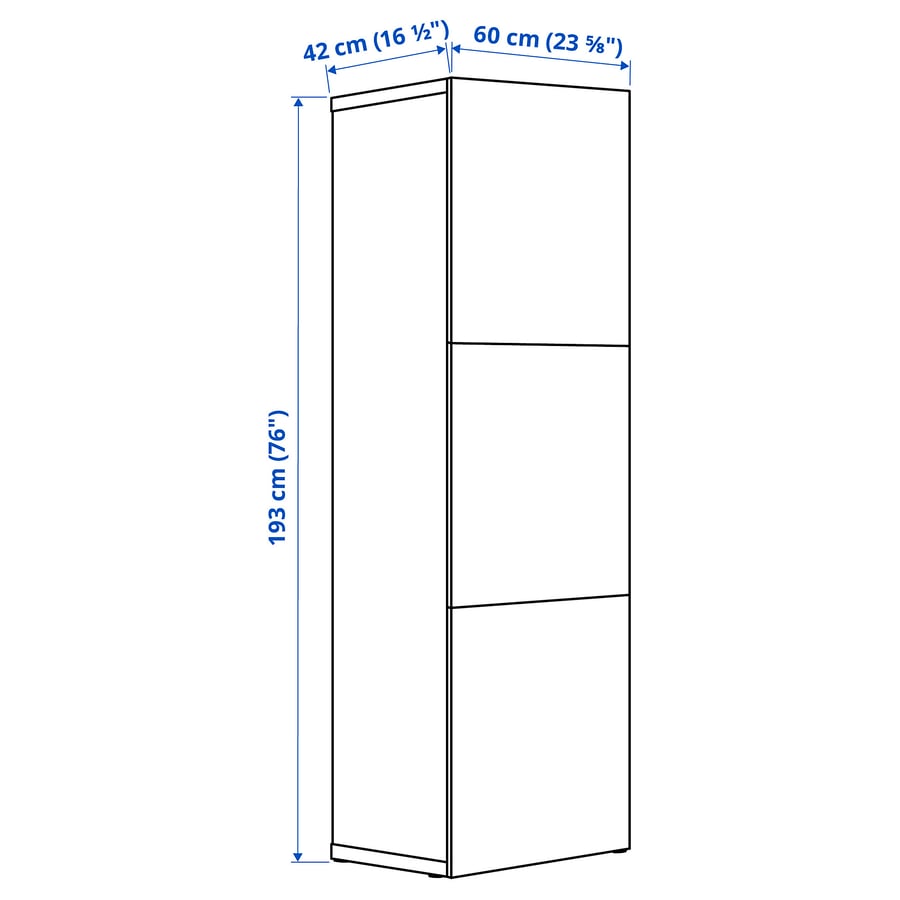 BESTÅ
Shelf unit with doors, 60x42x193 cm [PREORDER]