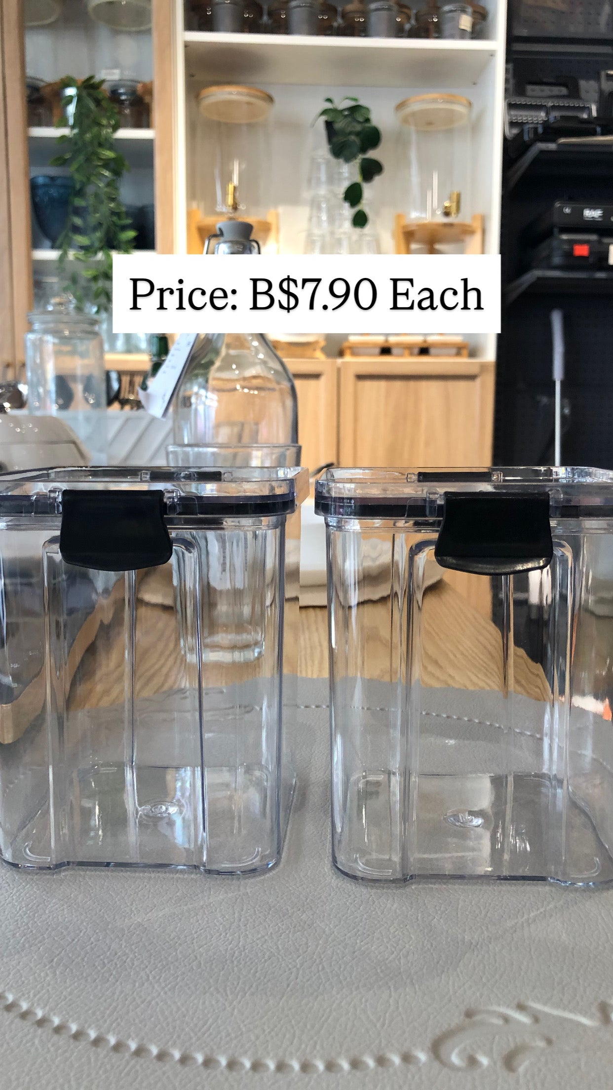 RANGIN Containers with clip, plastic, 4 sizes